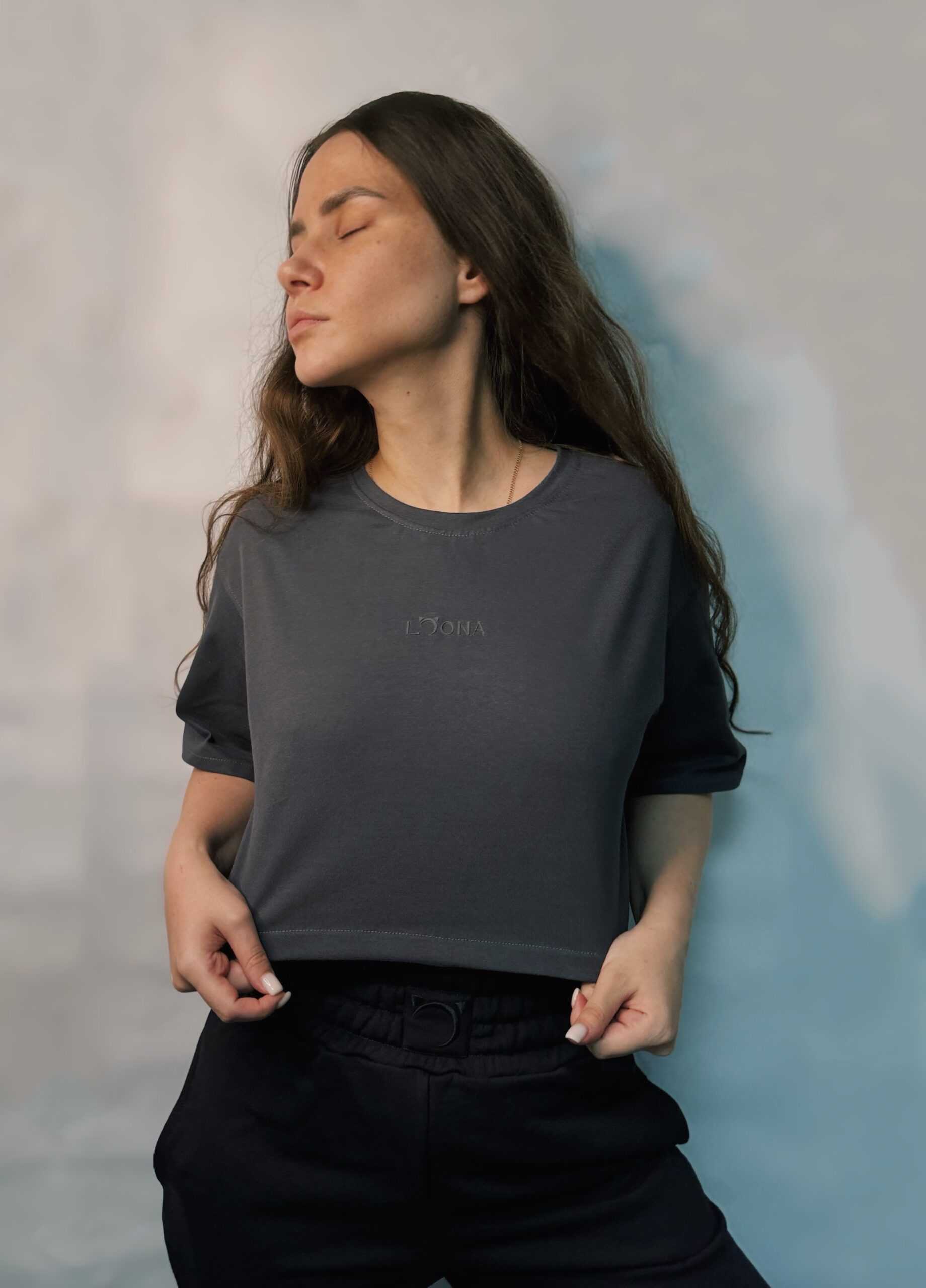 CROP TTT-SHIRT LOONA PREMIUM С ПИЧ-ЭФФЕКТОМ